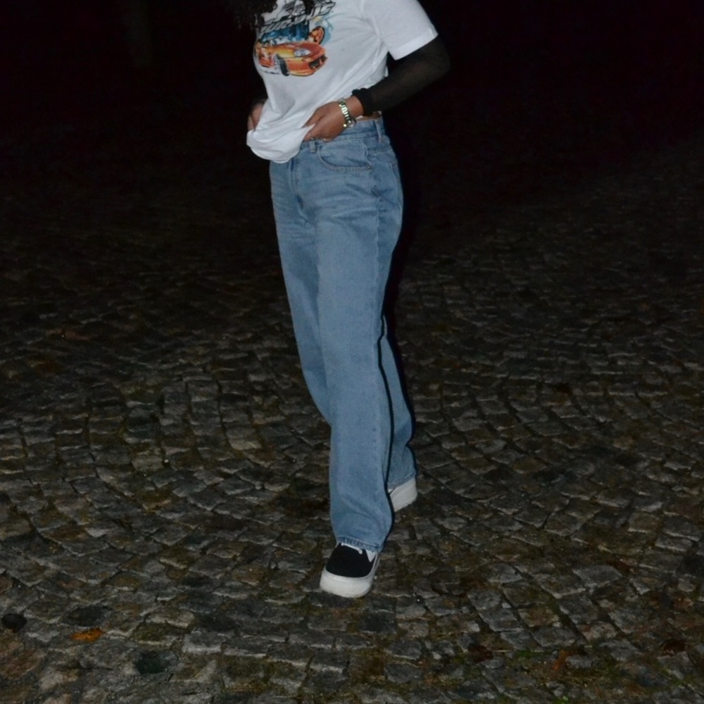 Nasty Gal High-Waisted and Oversized Wide-Leg Jeans